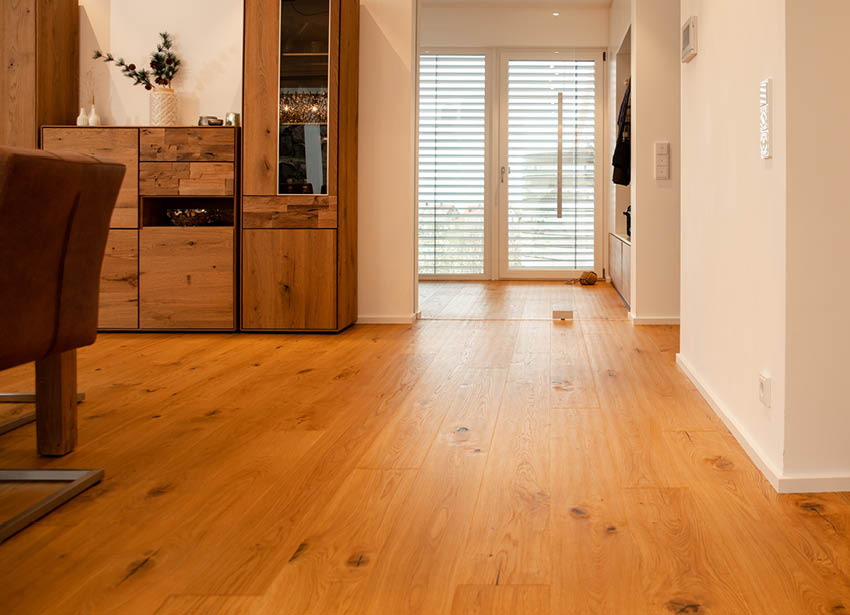 Holzboden im Wohnzimmer | Referenzen | Stuke Holz